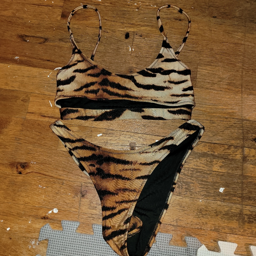 Tiger print bikini